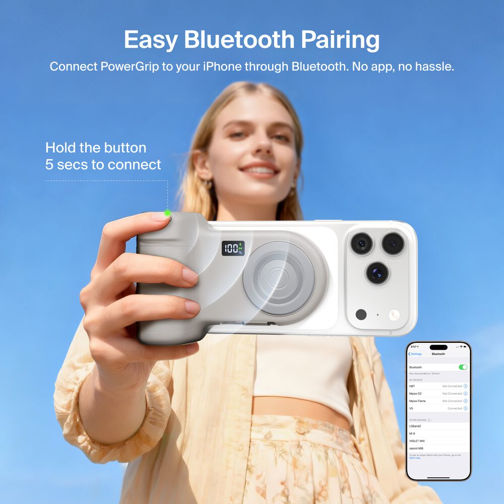 Belkin Magnetic Charging Camera Grip with Power Bank - Sand - Image 7