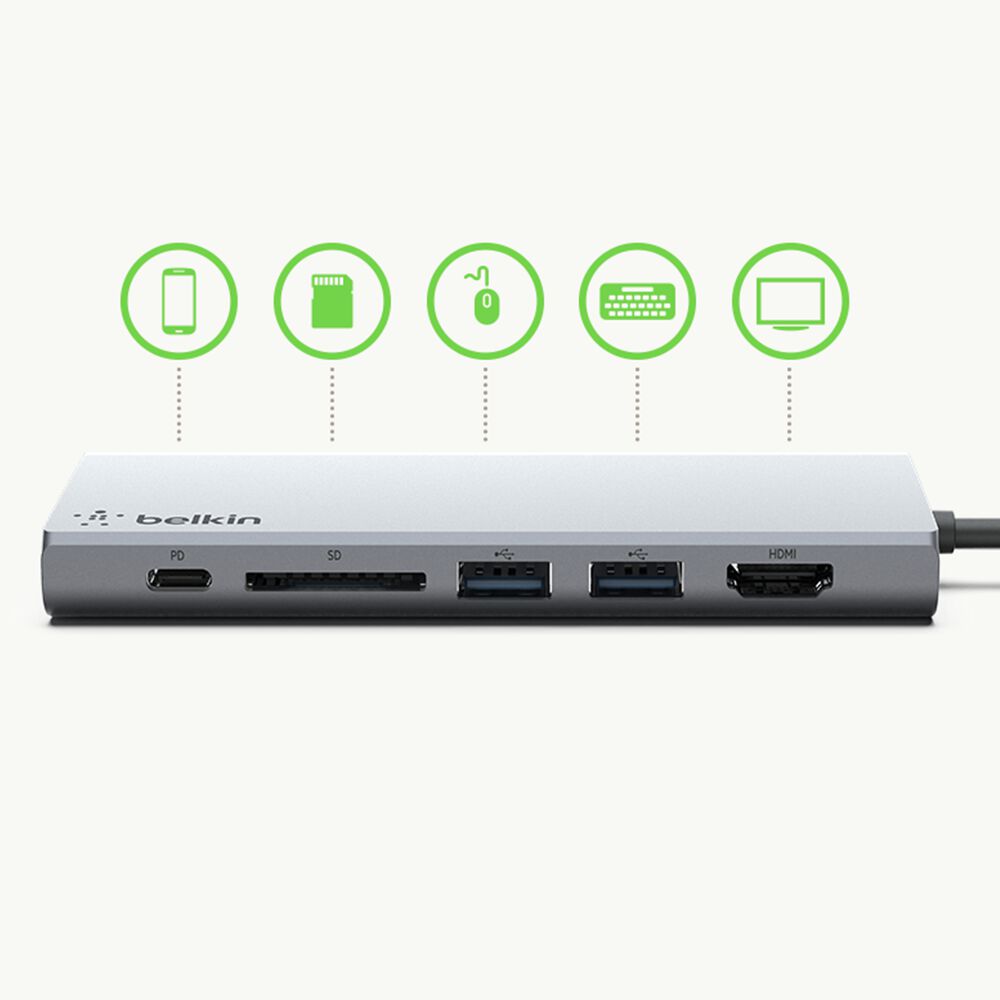 Belkin USB-C Multimedia Hub - Space Gray - Image 4