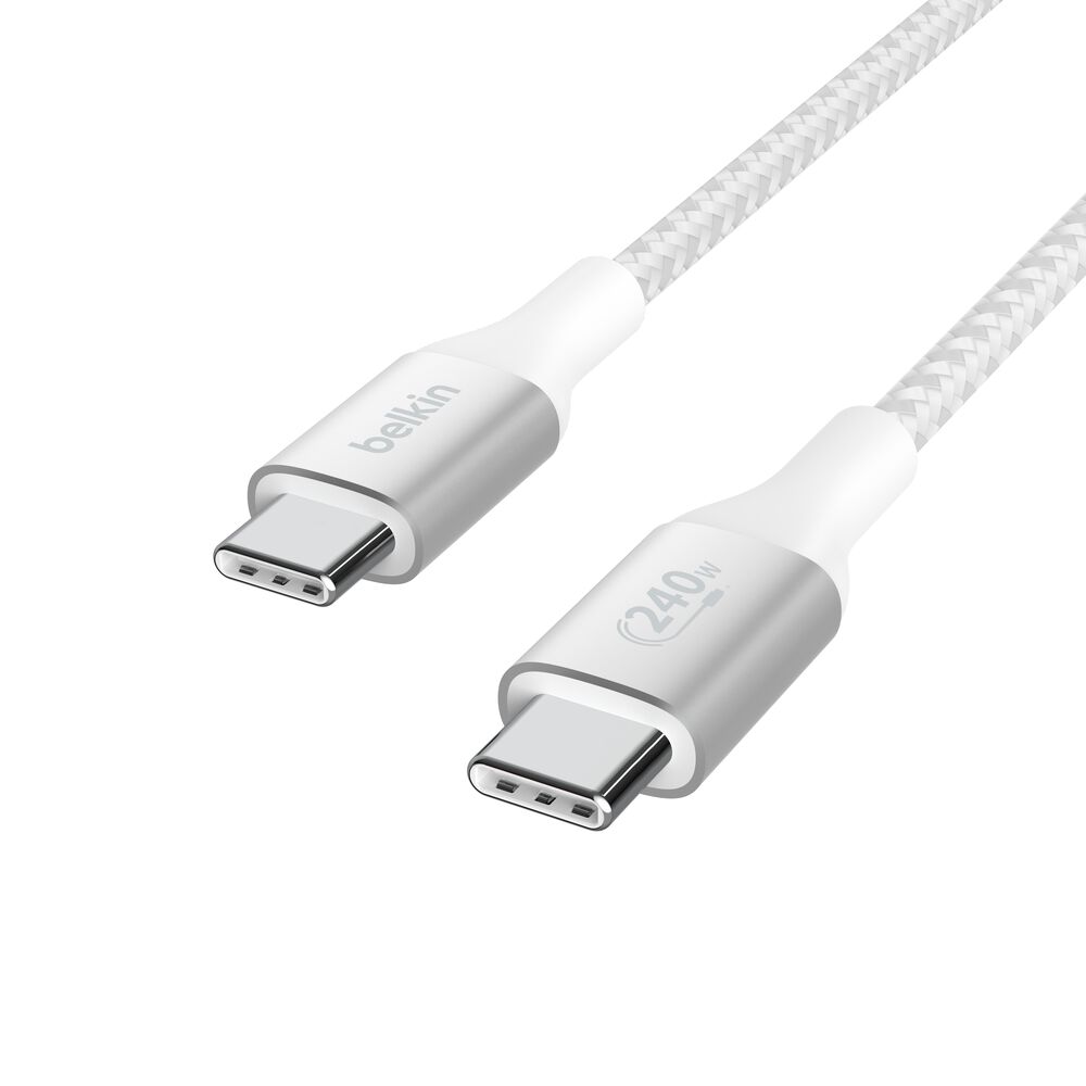 Belkin USB-C to USB-C Cable 240W - White, 3.3 ft - Image 2