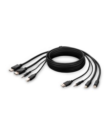 Belkin TAA 2 MDP t-to DP/USB/AUD CBL, VID M/M; USB A/B, 6' - Black, 6.0 feet