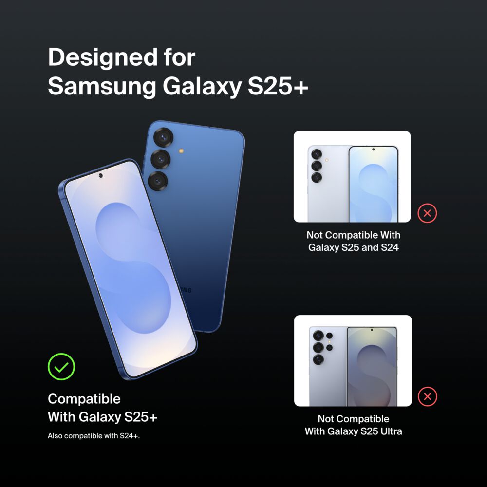 Belkin InvisiGlass Treated Screen Protector for Samsung Galaxy S25+/S24+ - Samsung S25+ / Samsung S24+ - Image 2