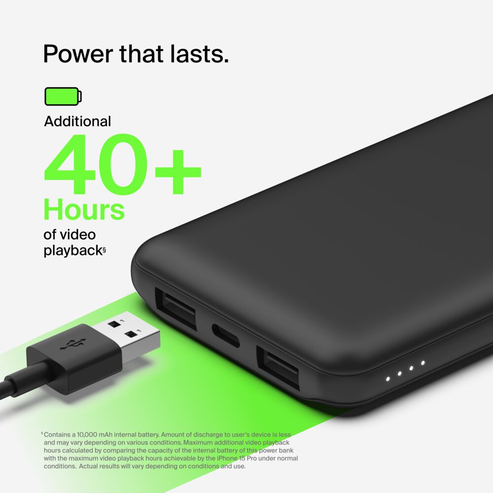 Belkin Power Bank 10K - Black - Image 3