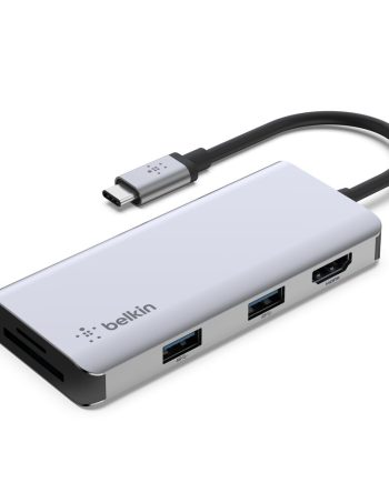 Belkin USB-C 5-in-1 Multiport Adapter Hub - 4K@30Hz, Space Gray