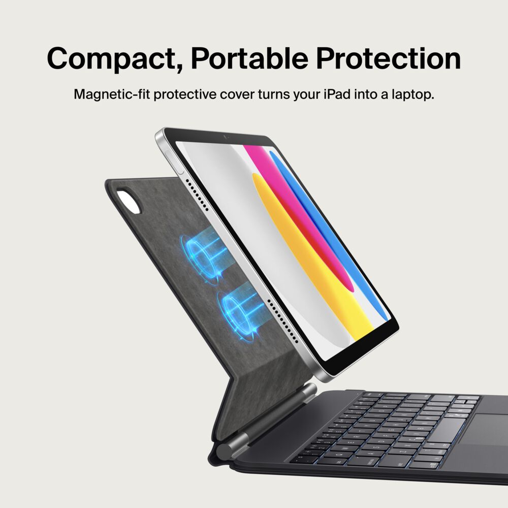 Belkin Pro Keyboard Case with Magnetic Stand for iPad 10.9" (10th Gen) / iPad 11" (A16) - Black - Image 3