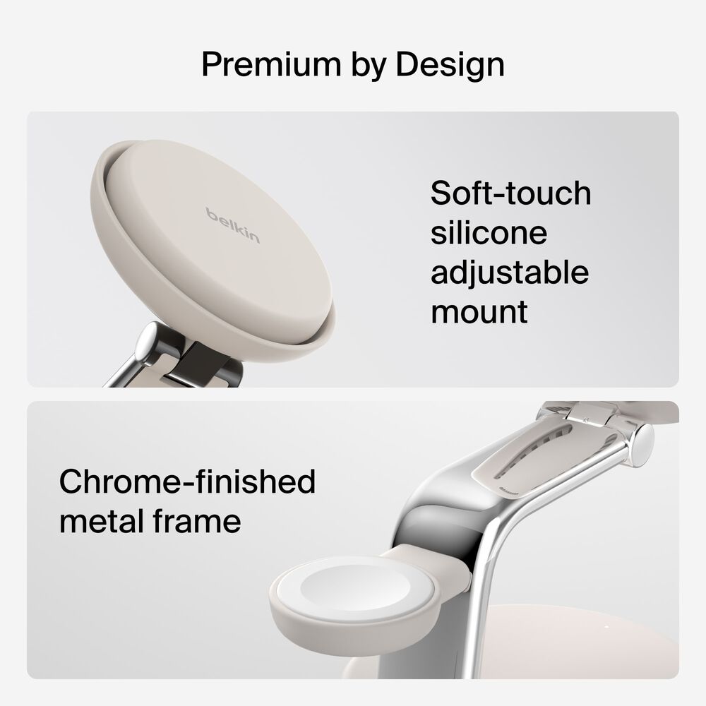 Belkin 3-in-1 Magnetic Charging Dock with Qi2 25W - Image 4