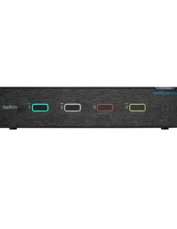 Belkin Universal 2nd Gen Secure KVM Switch, 4-Port Dual Head w/ CAC - Black