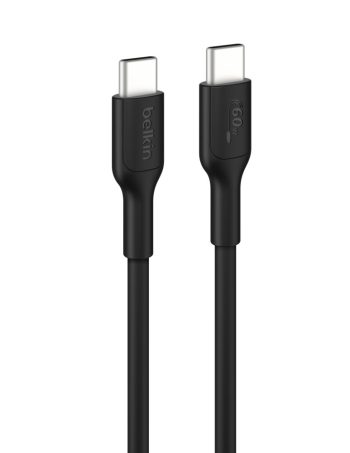 Belkin USB-C to USB-C Cable 60W, 3.3ft/1m, Black - 3.3 ft, 1 Pack