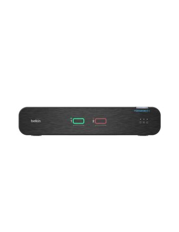 Belkin Universal DisplayPort Secure KVM, 2-Port Single Head without CAC - Black