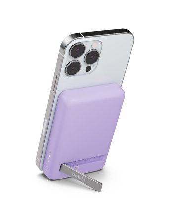Belkin Magnetic Wireless Power Bank 5K + Stand - Lavender Purple