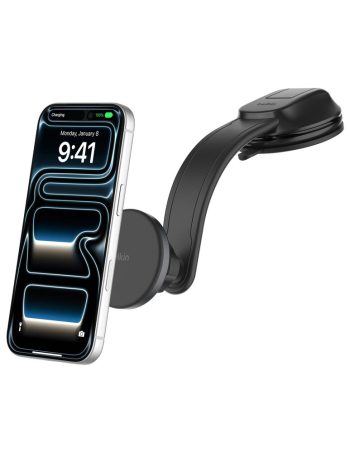 Belkin Magnetic Wireless Charging Car Dash Mount - Power Supply Included