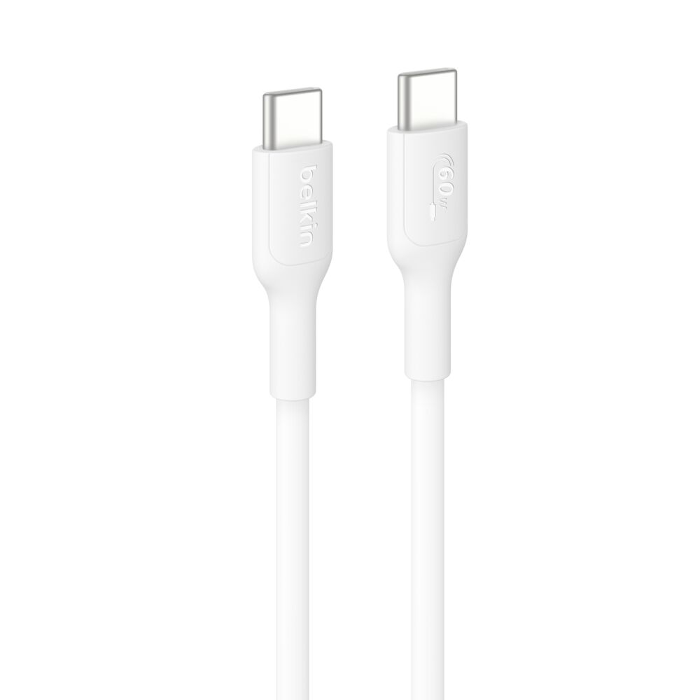 Belkin USB-C to USB-C Cable 60W, 3.3ft/1m, White - 3.3 ft, 1 Pack