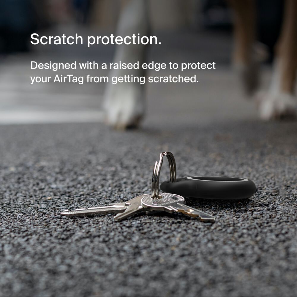 Belkin Reflective Secure Holder with Key Ring for Apple AirTag - Black - Image 5