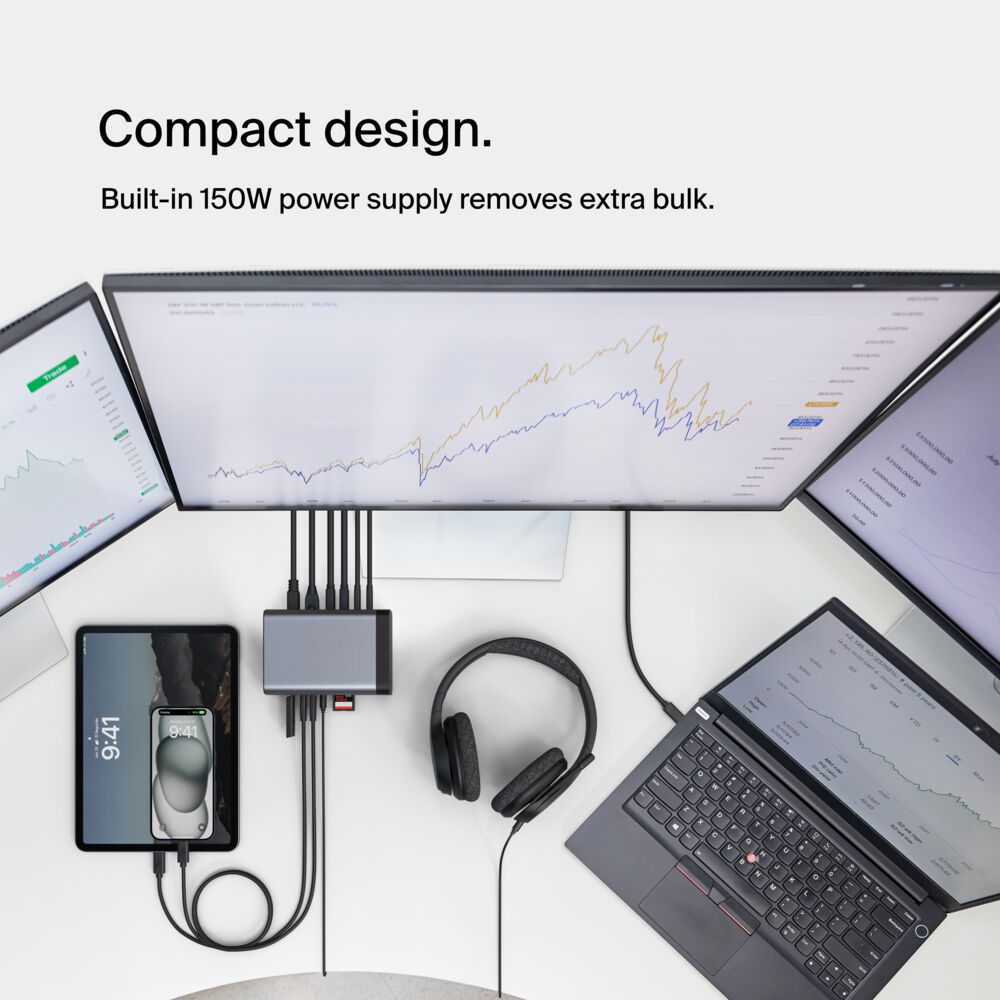 Belkin USB-C 11-in-1 Pro GaN Dock 150W - Space Gray - Image 7