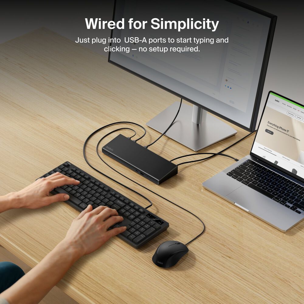 Belkin Wired Keyboard and Mouse Combo - Black - Image 2
