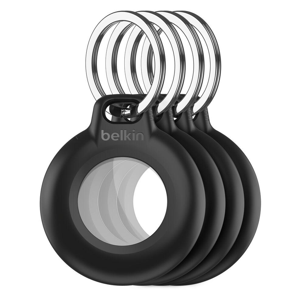 Belkin Waterproof Secure Holder with Key Ring for AirTag - 4 Pack, Black - Image 4