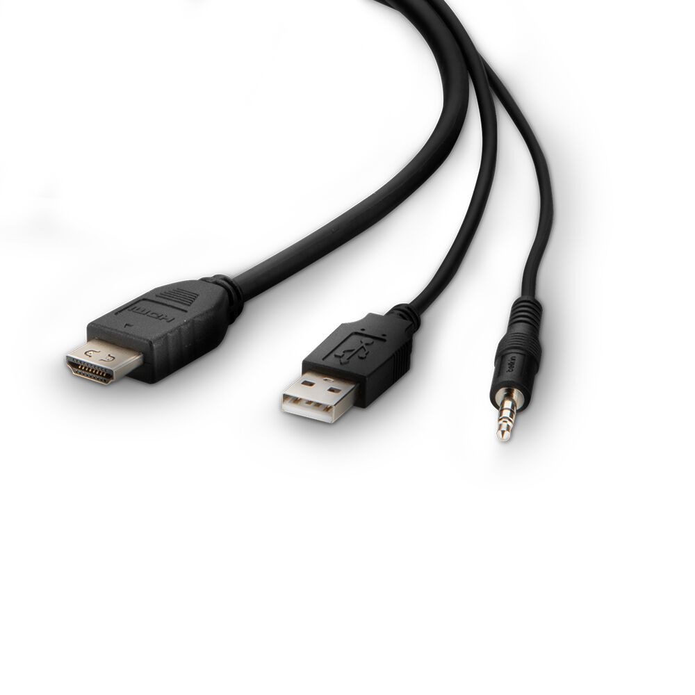 Belkin TAA HDMI/USB/AUD CBL,HDMI M/M; USB A/B, 10' - Black, 10.0 feet - Image 2