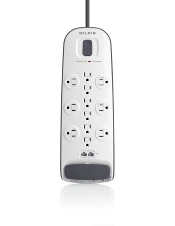 Belkin 12-outlet Surge Protector with 8 ft Power Cord and Ethernet, Cable/Satellite and Telephone Protection - us