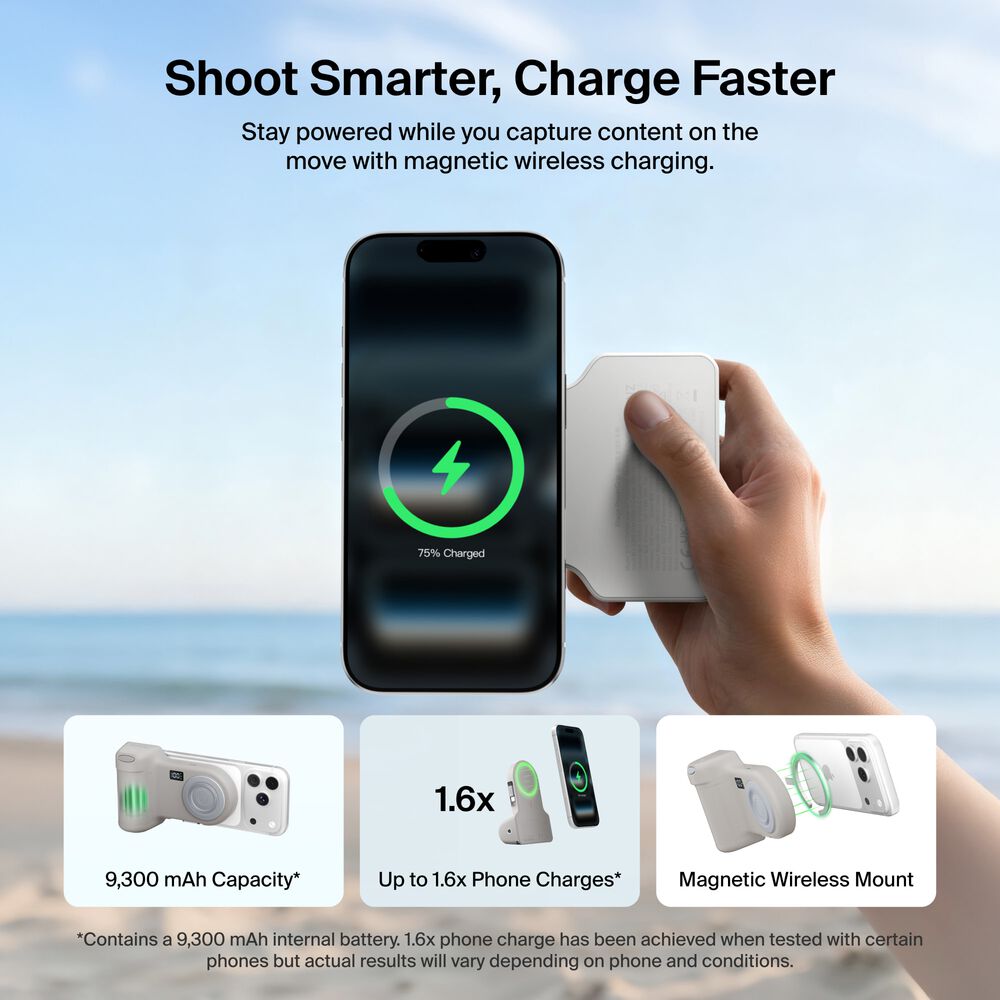 Belkin Magnetic Charging Camera Grip with Power Bank - Sand - Image 4