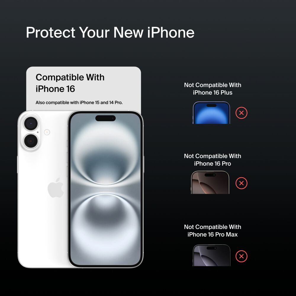 Belkin UltraGlass 2 Treated Screen Protector for iPhone 16 / iPhone 15 / iPhone 14 Pro - Image 2