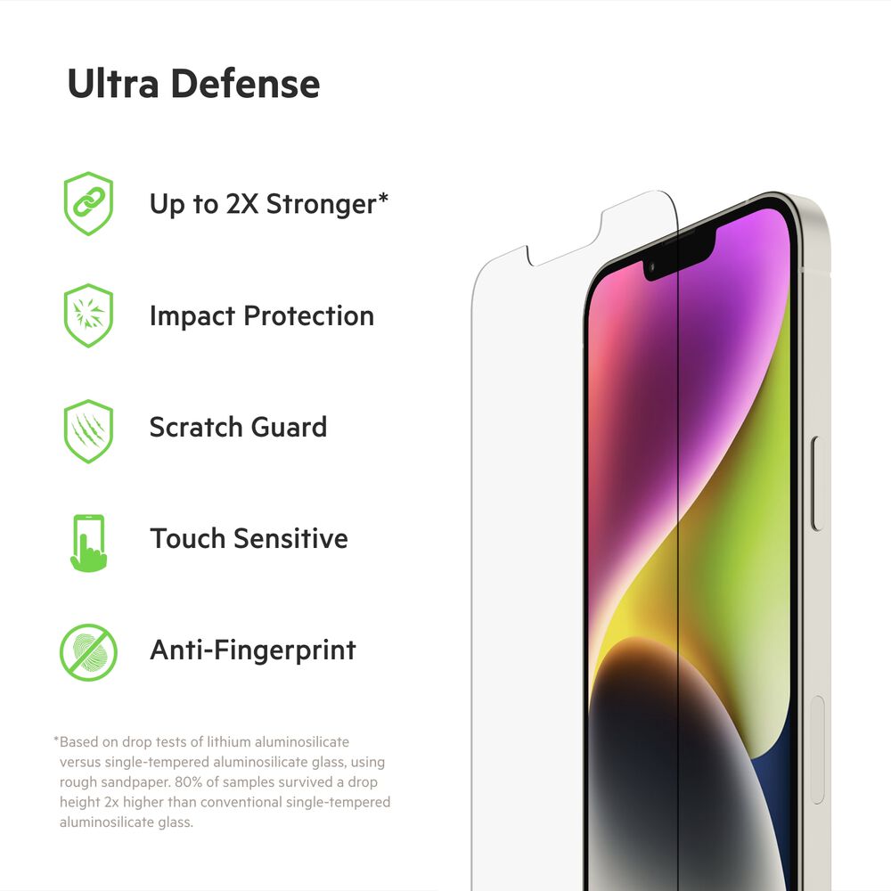 Belkin UltraGlass Treated Screen Protector for iPhone 14 Plus / iPhone 13 Pro Max - Image 4