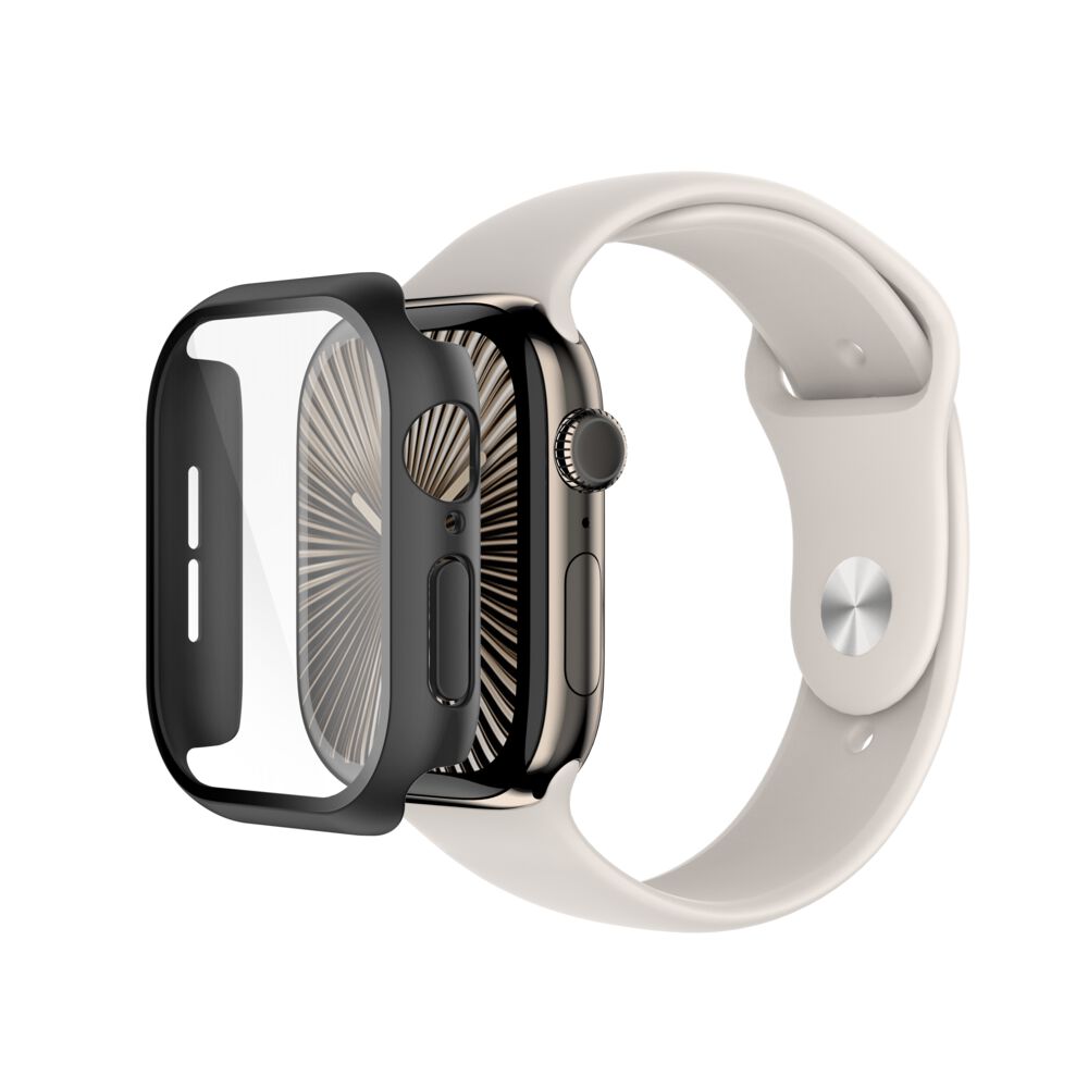 Belkin TemperedCurve 2-in-1 Screen Protector for Apple Watch Series 10 (46mm) - Black