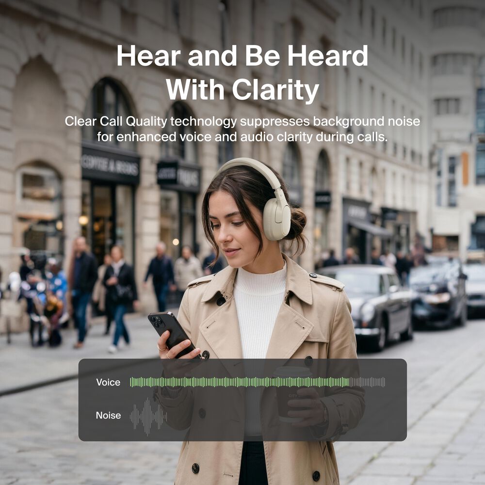 Belkin Noise Cancelling Over-Ear Headphones - Sand - Image 4