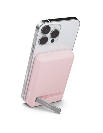 Belkin Magnetic Wireless Power Bank 5K + Stand - Pink