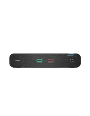 Belkin Universal DisplayPort Secure KVM, 2-Port Dual Head without CAC - Black