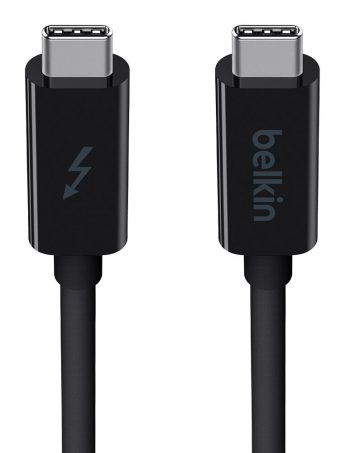 Belkin Thunderbolt 3 Cable (USB-C to USB-C) (3.3-ft/1-m) (USB Type-C) - Black, 3.3 ft