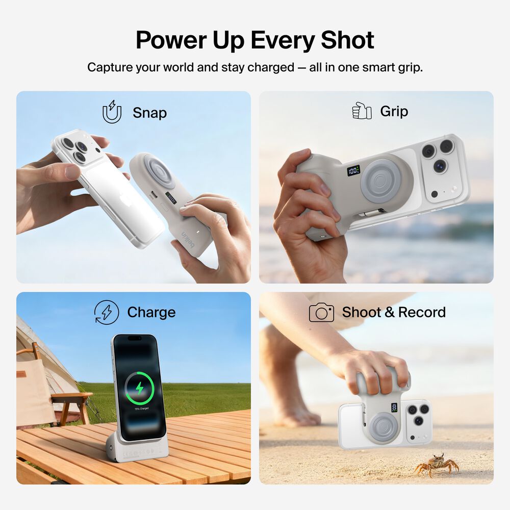 Belkin Magnetic Charging Camera Grip with Power Bank - Sand - Image 2