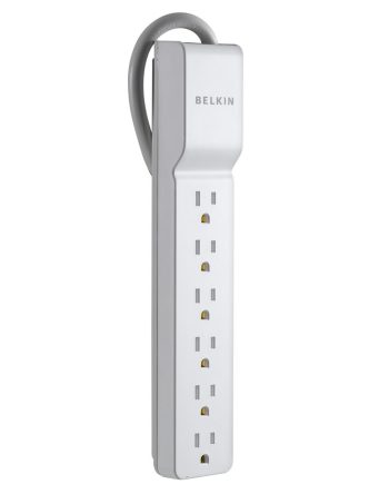Belkin 6 Outlet Home/Office Surge Protector rotating plug 8' cord - 8.0 feet