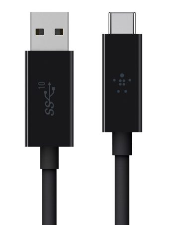 Belkin 3.1 USB-A to USB-C Cable (USB-C Cable) - Black, 3.3 ft