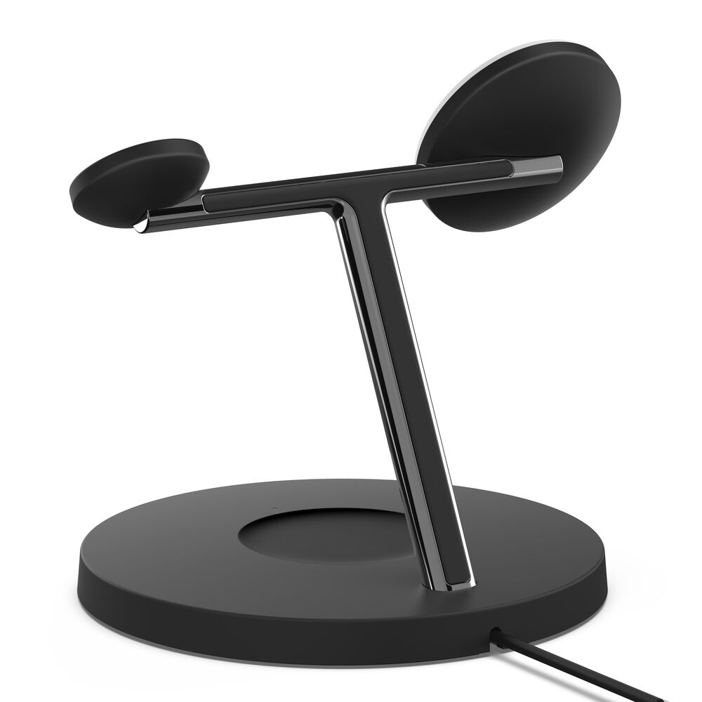 Belkin 3-in-1 Wireless Charger with MagSafe 15W (Certified Refurbished) - Black - Image 4