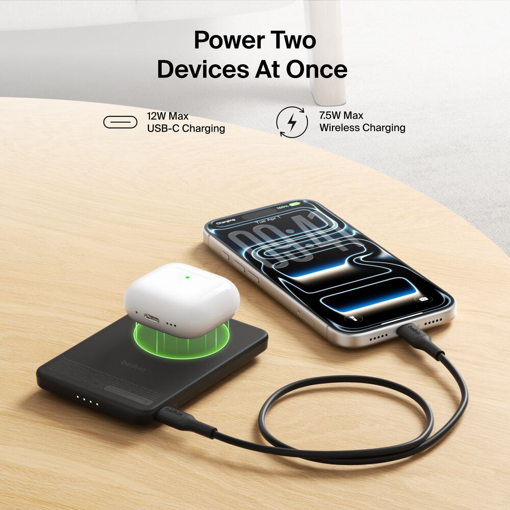 Belkin Slim Magnetic Power Bank 5K with Qi2 - Image 4