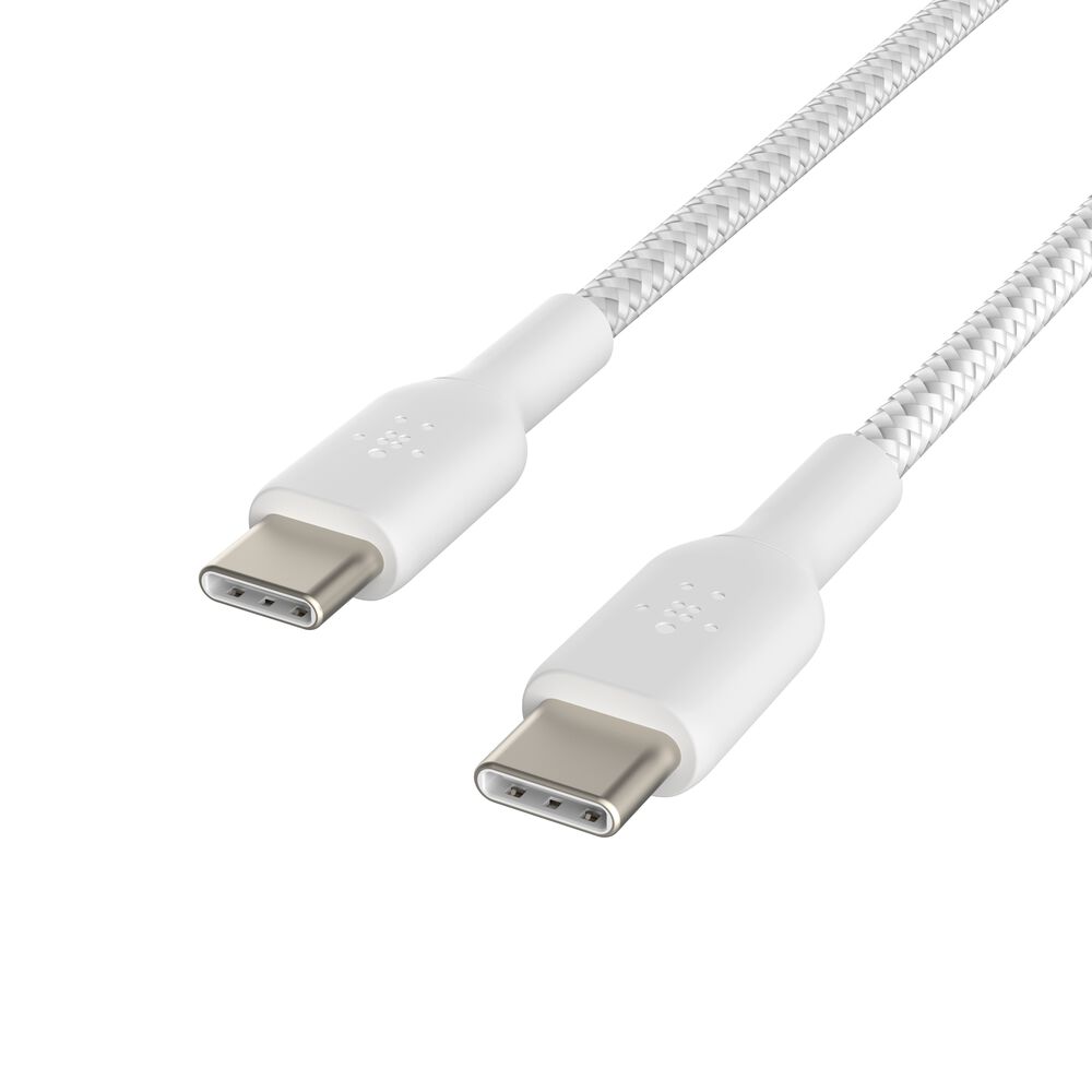 Belkin Braided USB-C to USB-C Cable 60W (1m / 2 packs) - White, 3.3 ft - Image 10