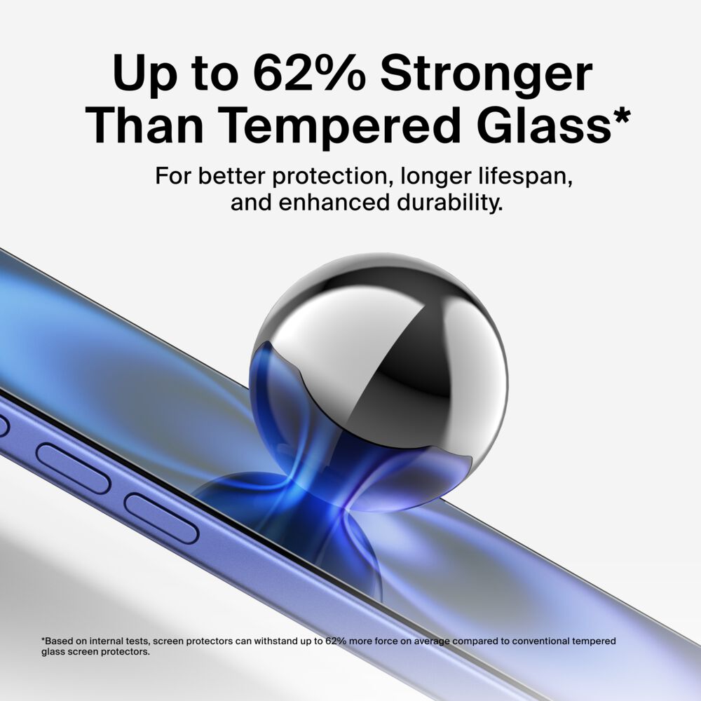 Belkin InvisiGlass Blue Light Filter Screen Protector for iPhone 16 Plus/15 Plus/14 Pro Max - iPhone 16 Plus / iPhone 15 Plus / iPhone 14 Pro Max - Image 4