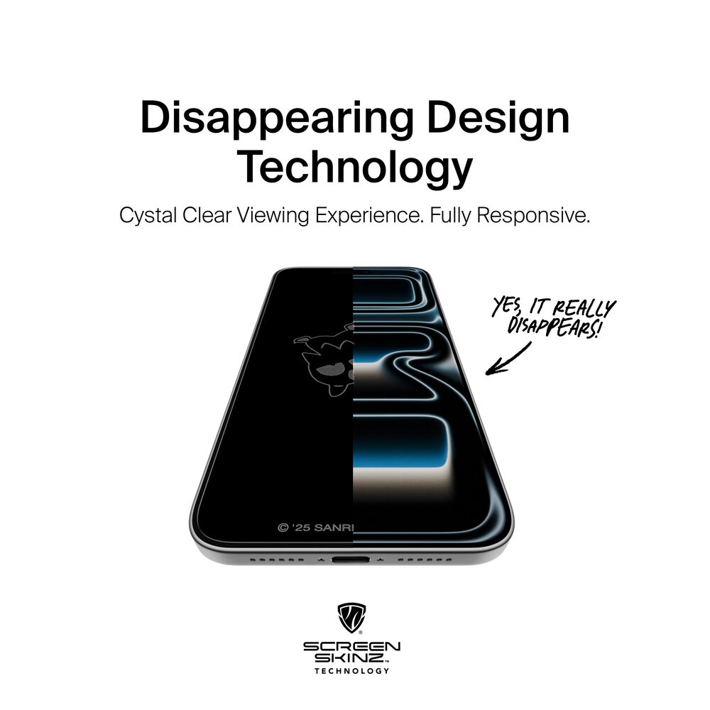 Belkin Badtz-Maru Dancing Custom Glass Screen Protector - iPhone 16/15/15 Pro, Clear - Image 3