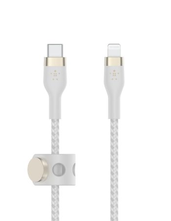Belkin USB-C Cable with Lightning Connector - White, 6.6 ft