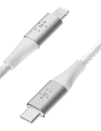 Belkin Braided USB-C to Lightning Cable (2m / 6.6ft, White) - 6.6 ft