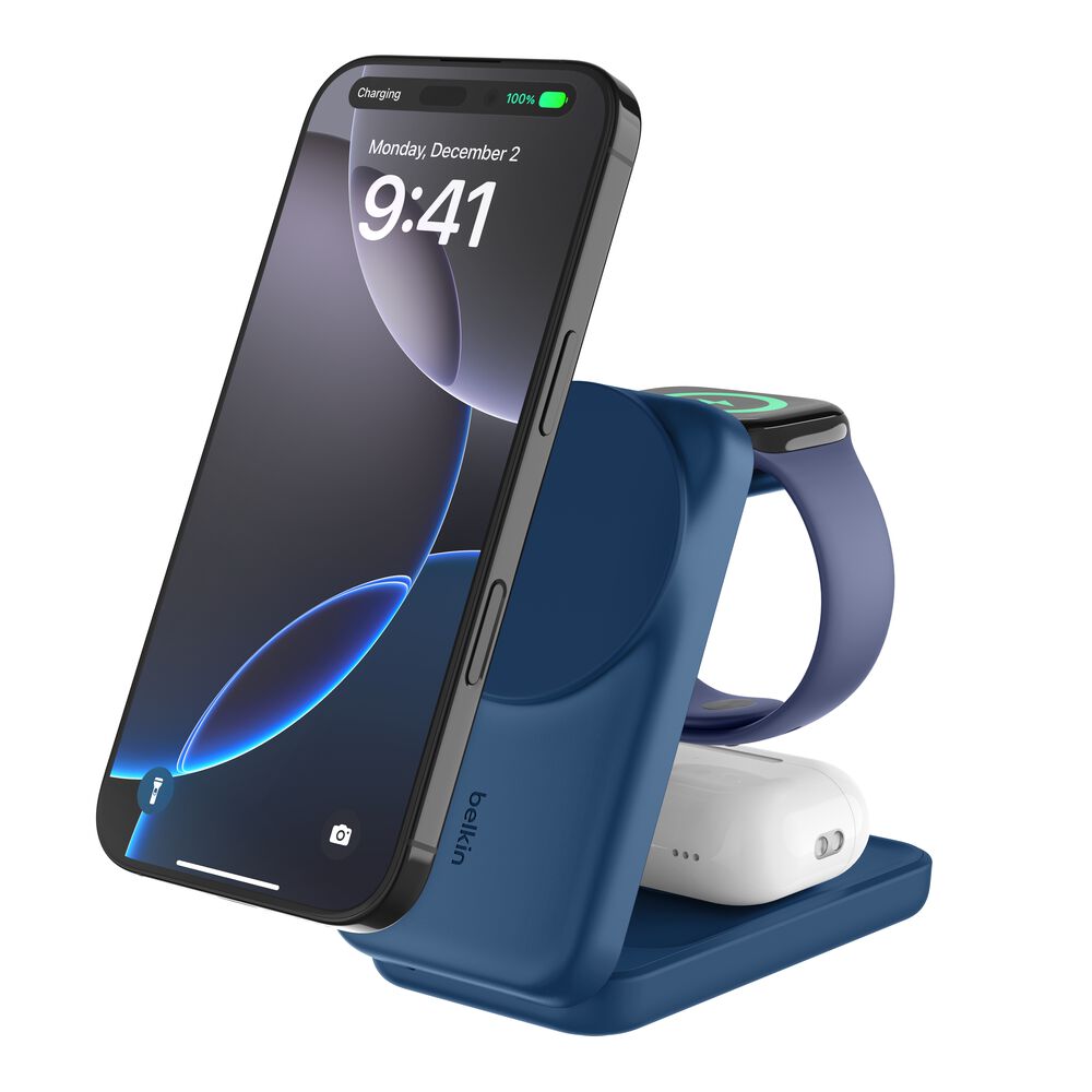 Belkin 3-in-1 Foldable Magnetic Charger with Qi2 25W