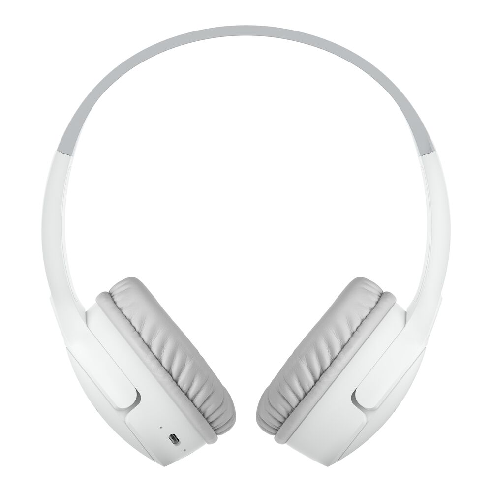 Belkin Wireless On-Ear Headphones for Kids - White, USB-C Cable - Image 9