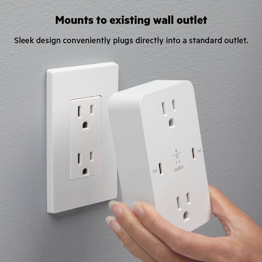 Belkin GaN Wall Plate - White - Image 7