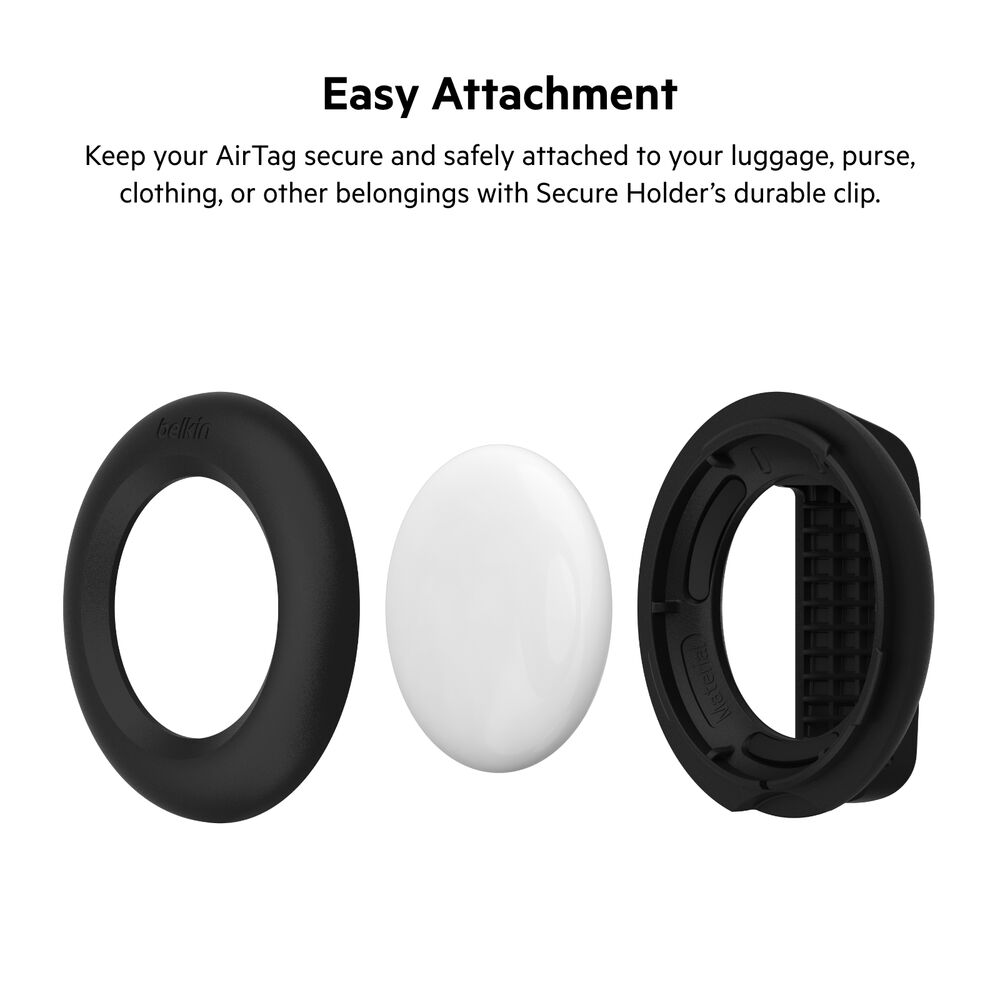 Belkin Secure Holder with Clip for AirTag - Black - Image 2