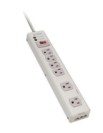 Belkin 6-Outlet Metal Surge Protector - mtl