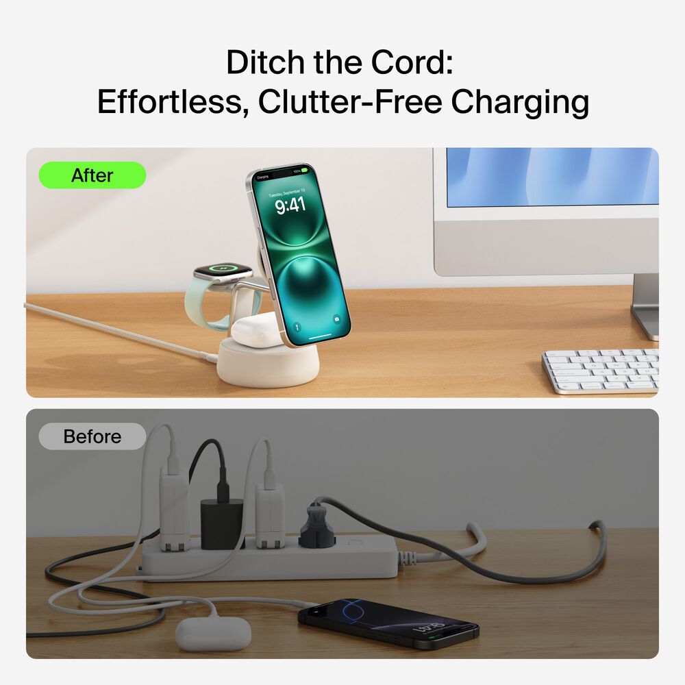 Belkin 3-in-1 Magnetic Charging Dock with Qi2 25W - Image 6