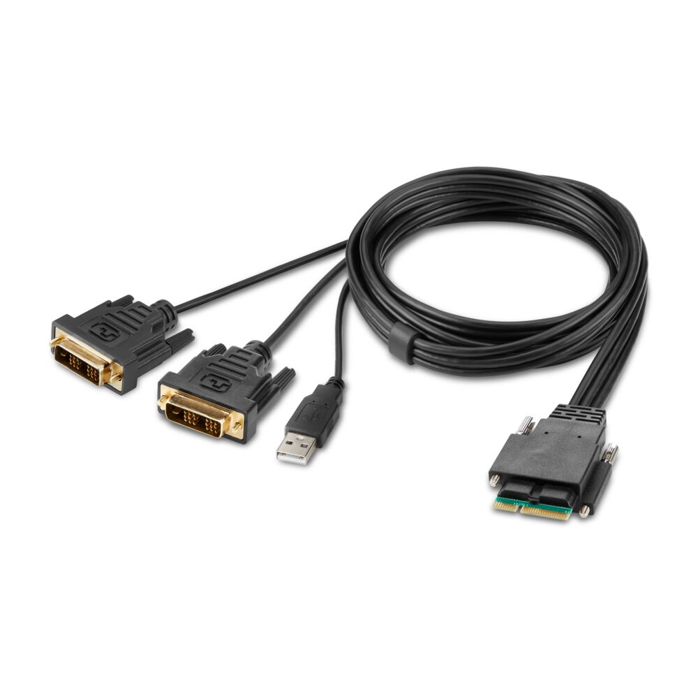 Belkin 2-Port Dual Head DVI Modular Secure KVM Switch PP4.0 W/ Remote - Black - Image 3