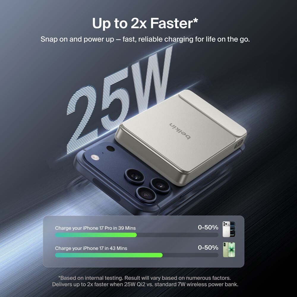 Belkin Slim Magnetic Power Bank 10K - Sand - Image 4
