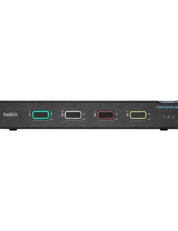 Belkin Universal 2nd Gen Secure KVM Switch, 4-Port Single Head w/ CAC - Black