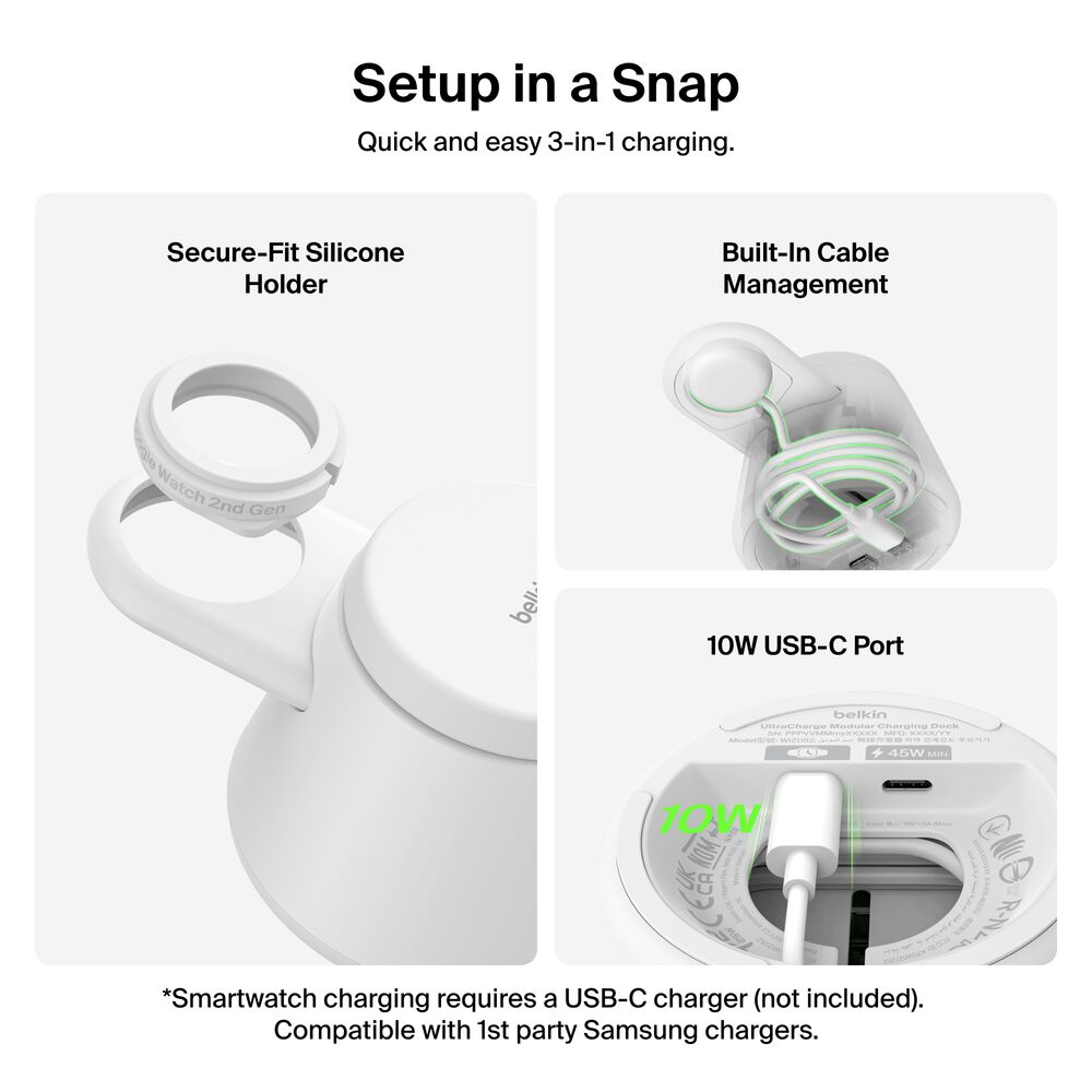 Belkin Modular Charging Dock with Qi2 25W - Image 3