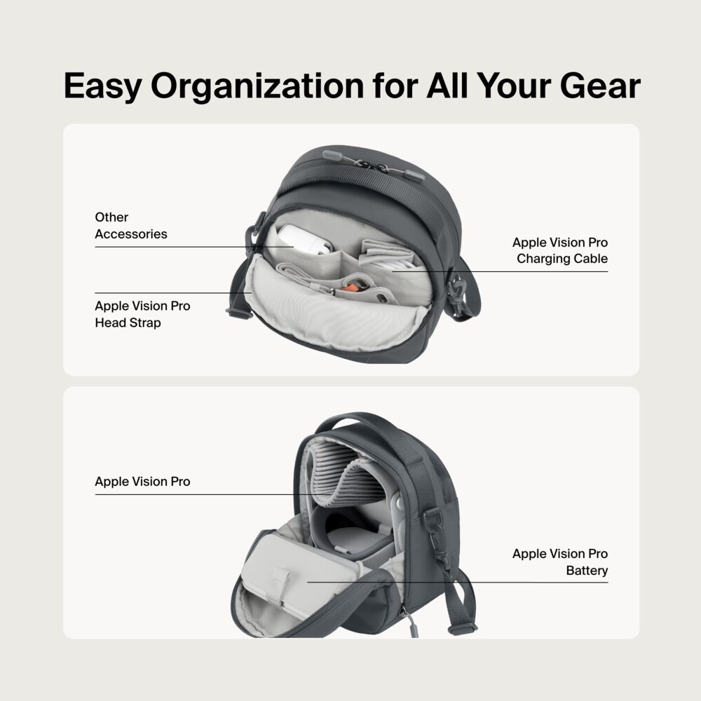 Belkin Travel Bag for Apple Vision Pro - Gray - Image 4
